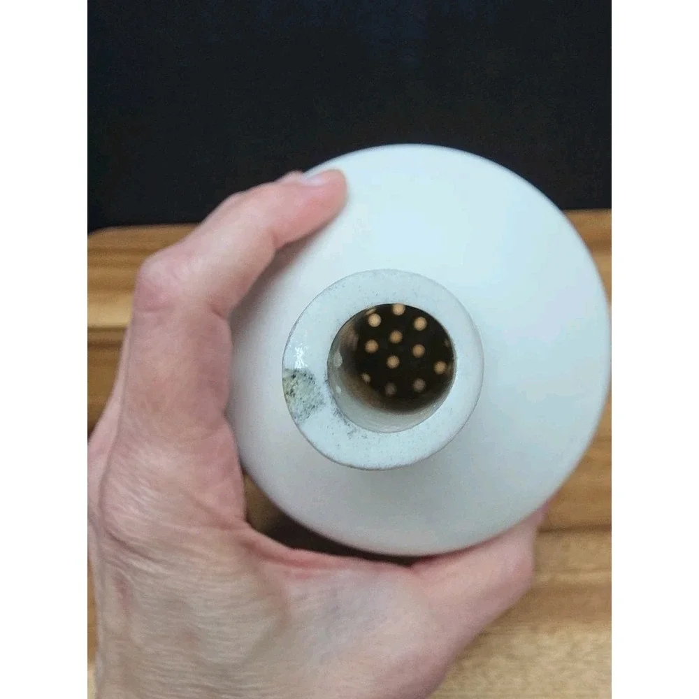 Vtg USA 100 mm Porcelain Funnel White Glazed Filter Strainer